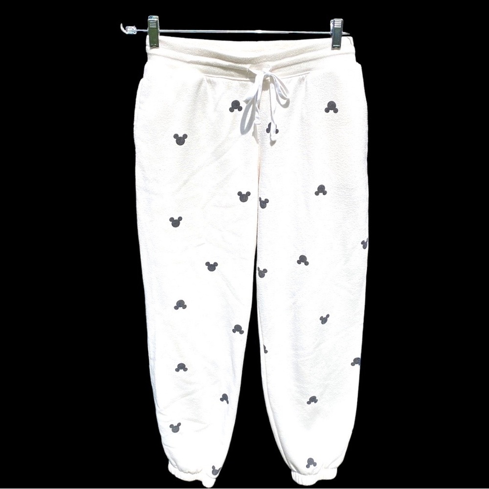 Disney Cream Mickey Jogger/Sweatpants - Size-Medium